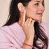 Magenta | Argent sterling .925 | Mini Boucles D'Oreilles Sirène En Verre